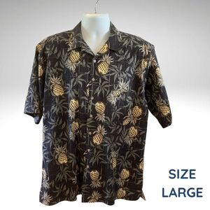 Natural Issue Men’s Pineapple Print Short Sleeve Shirt – Size L